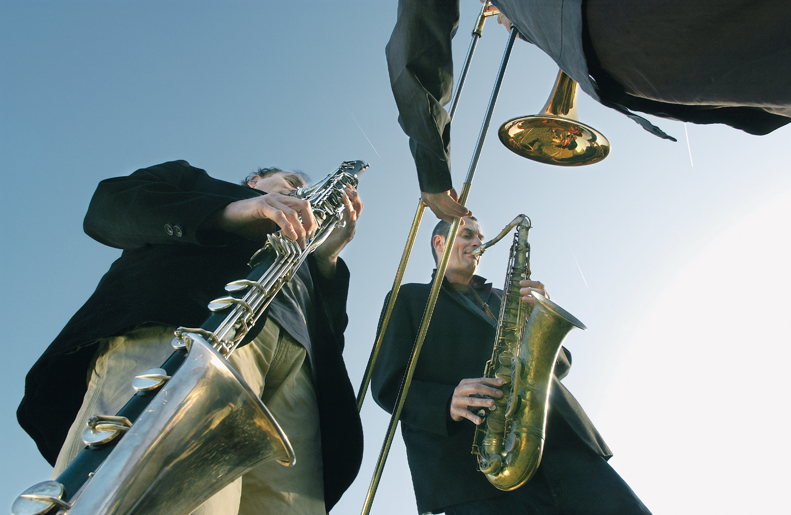 Bläsergruppe eines Orchesters im Zusammenspiel